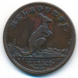 Австралия, 1/2 пенни (1851 г.)