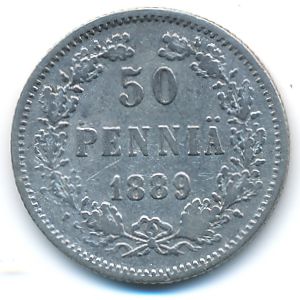 Finland, 50 pennia, 1889