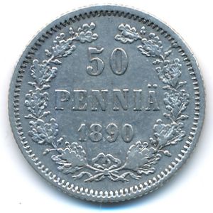 Finland, 50 pennia, 1890
