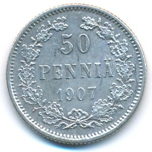 Finland, 50 pennia, 1907