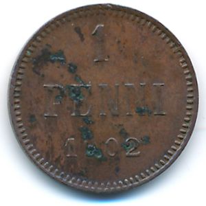 Финляндия, 1 пенни (1902 г.)
