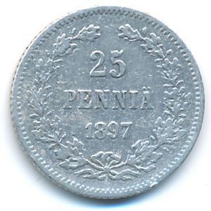 Финляндия, 25 пенни (1897 г.)