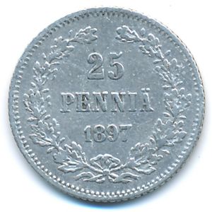 Финляндия, 25 пенни (1897 г.)