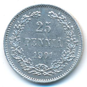 Finland, 25 pennia, 1901