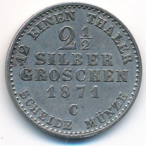 Prussia, 2 1/2 groschen, 1871