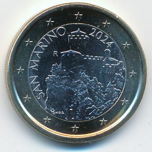 San Marino, 1 евро, 2024