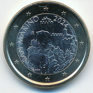 San Marino, 1 евро, 2024