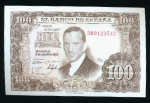 Испания, 100 песет (1953 г.)