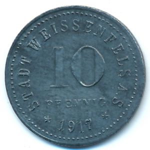 Вайсенфельс., 10 пфеннигов (1917 г.)