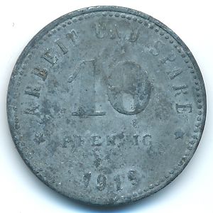 Вайсенфельс., 10 пфеннигов (1919 г.)