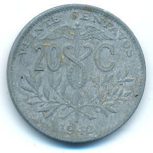 Боливия, 20 сентаво (1942 г.)