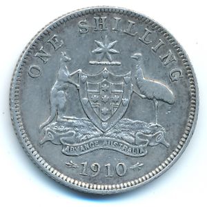 Australia, 1 shilling, 1910