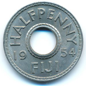 Фиджи, 1/2 пенни (1954 г.)