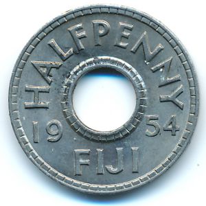 Фиджи, 1/2 пенни (1954 г.)