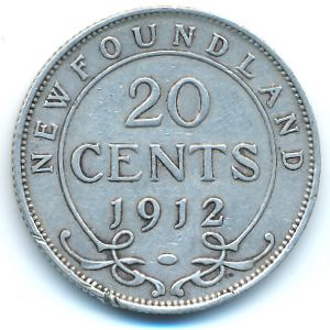 Newfoundland, 20 cents, 1912