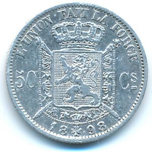 Бельгия, 50 сентим (1898 г.)