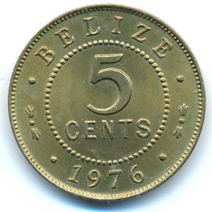 Белиз, 5 центов (1976 г.)
