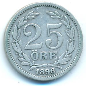 Швеция, 25 эре (1896 г.)