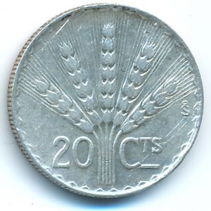Уругвай, 20 сентесимо (1942 г.)