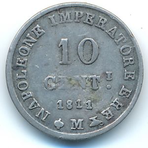 Италия, 10 чентезимо (1811 г.)