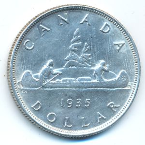 Канада, 1 доллар (1935 г.)