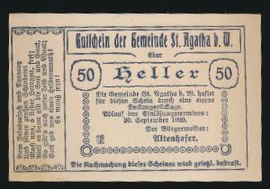 Austria Notgelds, 50 геллеров, 1920