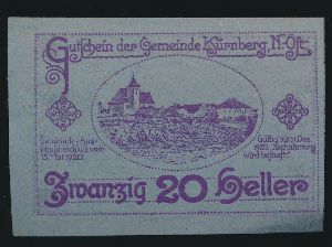 Нотгельды Австрии, 20 геллеров (1920 г.)