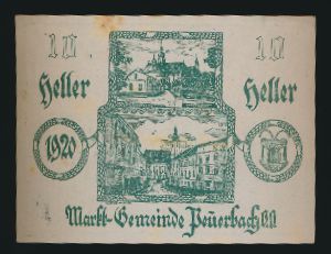 Нотгельды Австрии, 10 геллеров (1920 г.)