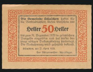Нотгельды Австрии, 50 геллеров (1920 г.)