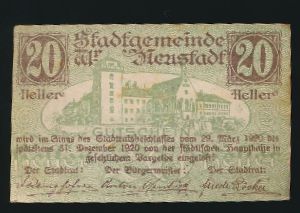 Нотгельды Австрии, 20 геллеров (1920 г.)