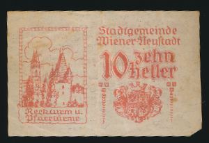 Нотгельды Австрии, 10 геллеров (1920 г.)