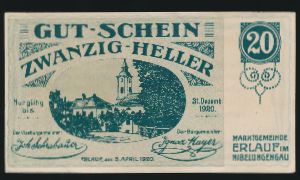 Нотгельды Австрии, 20 геллеров (1920 г.)