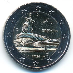 Germany, 2 евро, 2026