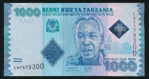 Танзания, 1000 шиллингов (2019 г.)