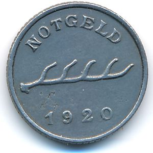 Bad Mergentheim., 2 пфеннига, 1920