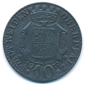 Вайден., 10 пфеннигов (1917 г.)