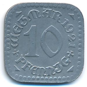 Weimar, 50 пфеннигов, 1921