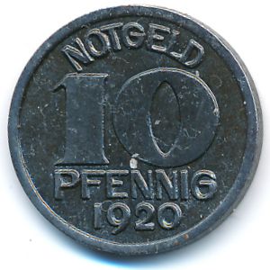Варендорф., 10 пфеннигов (1920 г.)