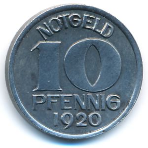 Варендорф., 10 пфеннигов (1920 г.)