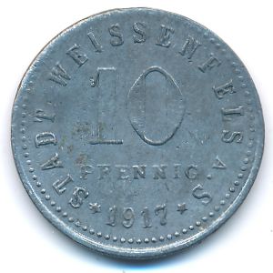 Вайсенфельс., 10 пфеннигов (1917 г.)