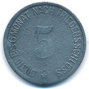 Вассербург., 5 пфеннигов (1917 г.)