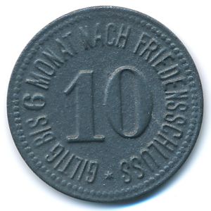 Вассербург., 10 пфеннигов (1917 г.)