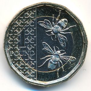 Великобритания, 1 фунт (2025 г.)