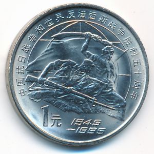 Китай, 1 юань (1995 г.)