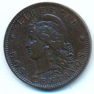 Аргентина, 2 сентаво (1885 г.)