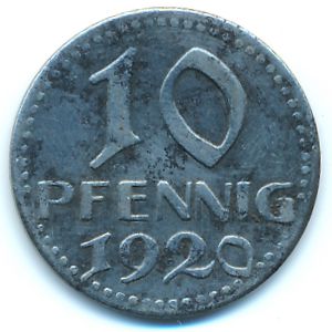 Бремен., 10 пфеннигов (1920 г.)