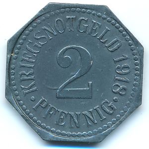 Апольда., 2 пфеннига (1918 г.)