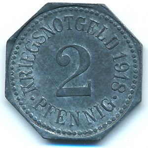 Апольда., 2 пфеннига (1918 г.)