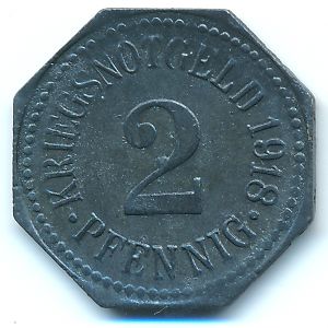 Апольда., 2 пфеннига (1918 г.)