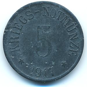 Арцберг., 5 пфеннигов (1917 г.)